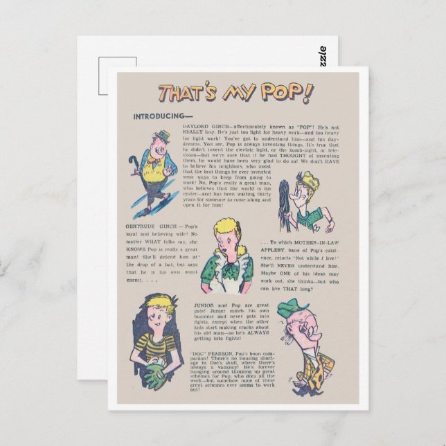 Det är min pappa vykort (Fram/baksida)