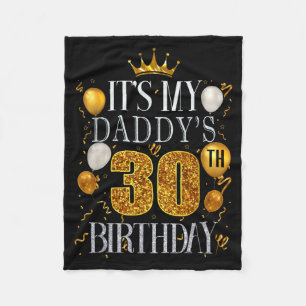 Det är min pappas 30-årsdag Grattis på födelsedage Fleecefilt