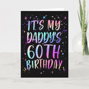 Det är min pappas 60-årsdag Färgglad Glad 60 År Kort