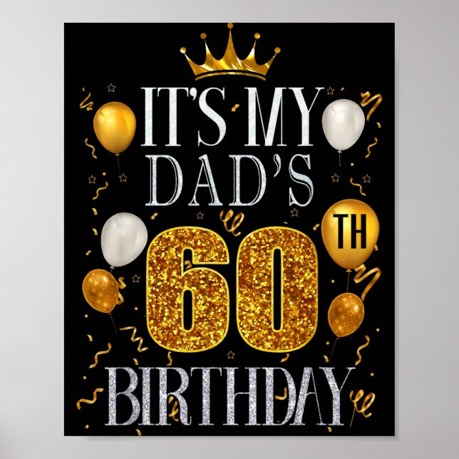 Det är min pappas 60-årsdag Grattis på födelsedage Poster (Framsidan)