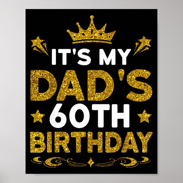 Det är min pappas 60-årsdag Grattis på födelsedage Poster (Framsidan)