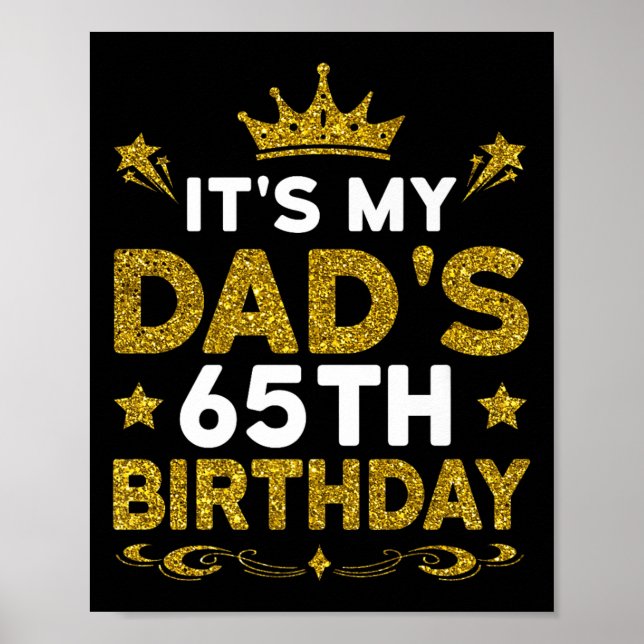 Det är min pappas 65-årsdag Grattis på födelsedage Poster (Framsidan)