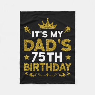 Det är min pappas 75-årsdag Grattis på födelsedage Fleecefilt