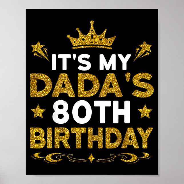 Det är min pappas 80-årsdag Grattis på födelsedage Poster (Framsidan)
