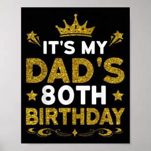 Det är min pappas 80-årsdag Grattis på födelsedage Poster
