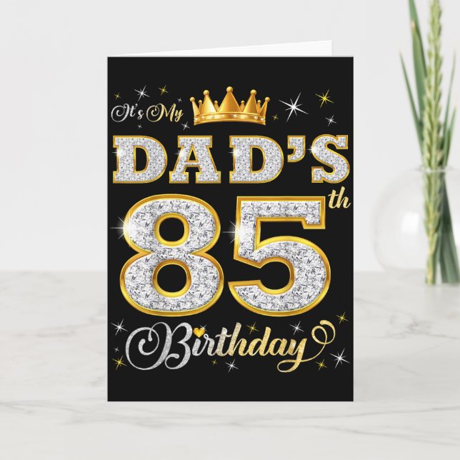Det är min pappas 85-årsdag 85 år gammal födelseda kort (Framsida)