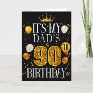 Det är min pappas 90-årsdag Grattis på födelsedage Kort
