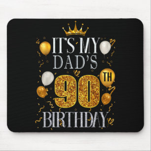 Det är min pappas 90-årsdag Grattis på födelsedage Musmatta