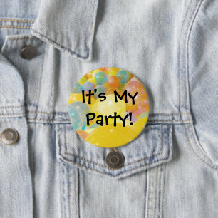 "Det är min Party" färgstarka ballonger Knapp