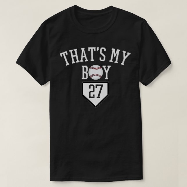 Det är min pojke nummer 27 Baseball nummer 27 Jers T Shirt (Design framsida)