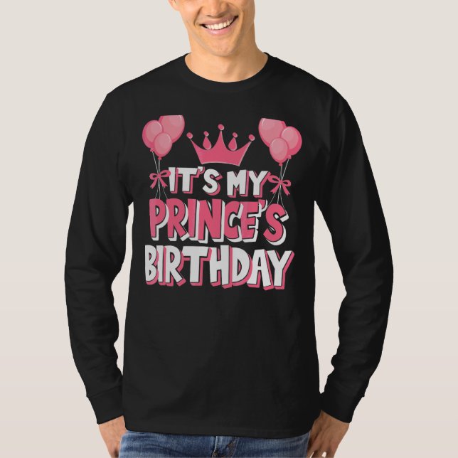 Det är min prins födelsedag firande t shirt (Framsida)