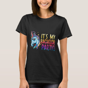 Det är min Sängkantsfest Enhörning Brudgum Äktensk T Shirt