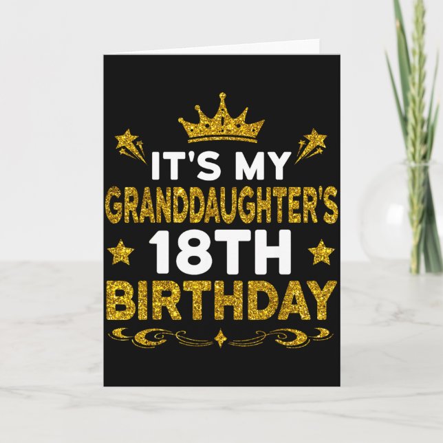 Det är min sondotters 18-årsdag Grattis 18 år Kort (Framsida)