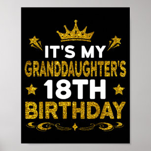 Det är min sondotters 18-årsdag Grattis 18 år Poster