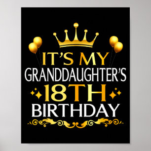 Det är min sondotters 18-årsdag Grattis 18 år Poster