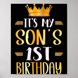 Det är min sons 1-årsdag Glad 1 år gammal Poster