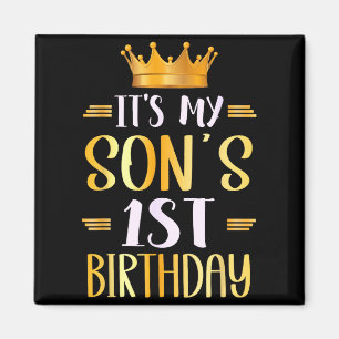 Det är min sons 1-årsdag Grattis på 1-årsdagen Magnet