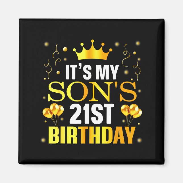 Det är min sons 21-årsdag Grattis på 21-årsdagen Magnet (Framsidan)