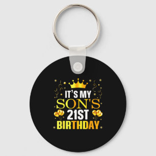 Det är min sons 21-årsdag Grattis på 21-årsdagen Nyckelring