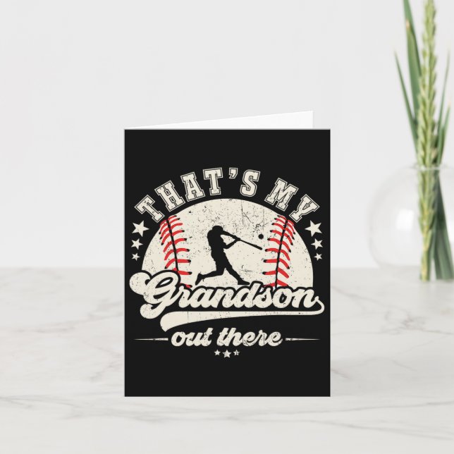 Det är min sonson där ute Baseball Mormor Mamma Kort (Framsida)