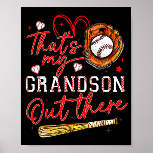 Det är min sonson där ute Baseboll Mormor Mor Poster