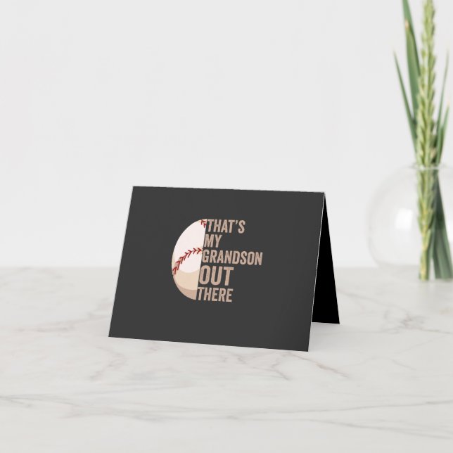 Det är min sonson där ute, rolig basebollfantast inbjudan (Framsida)