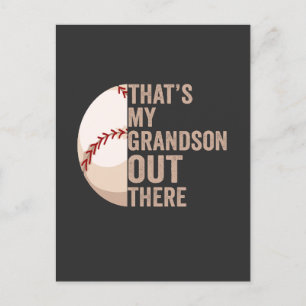 Det är min sonson där ute Rolsk baseballälskare Inbjudan Vykort