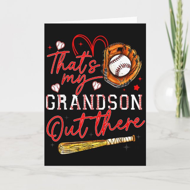 Det är min sonson därute Baseball Mormor Mor Kort (Framsida)