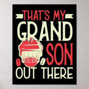 Det är min sonson därute hockey för mormor poster