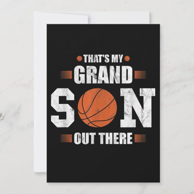 Det är min sonson därute som spelar basketpresent  inbjudningar (Framsida)