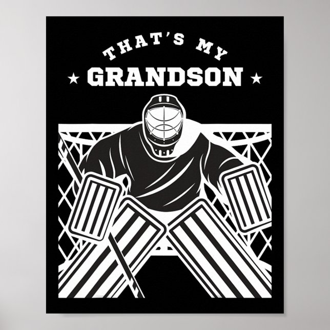 Det är min sonson ishockeymålvakt fanfarfar poster (Framsidan)