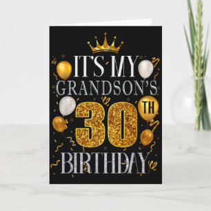 Det är min sonsons 30-årsdag Grattis på födelsedag Kort