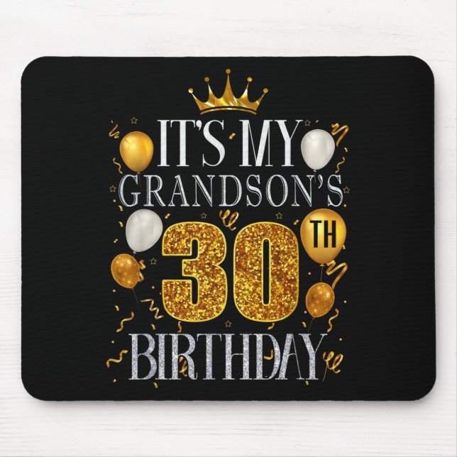 Det är min sonsons 30-årsdag Grattis på födelsedag Musmatta (Framsidan)