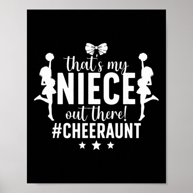 Det är min systerdotter Glädja Faster Cheerleading Poster (Framsidan)
