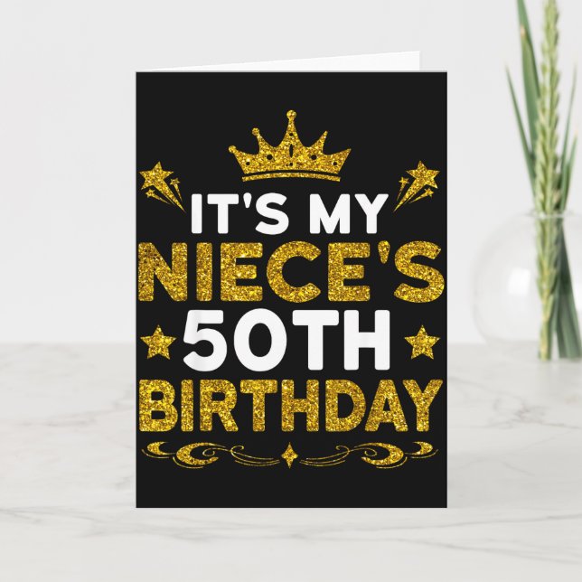Det är min systerdotters 50-årsdag Grattis på 50-å Kort (Framsida)