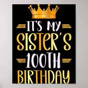 Det är min systers 100-årsdag Grattis 100 år Poster