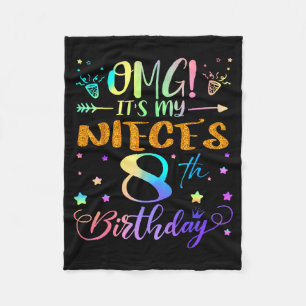 Det är min systers 8-årsdag Grattis på födelsedage Fleecefilt