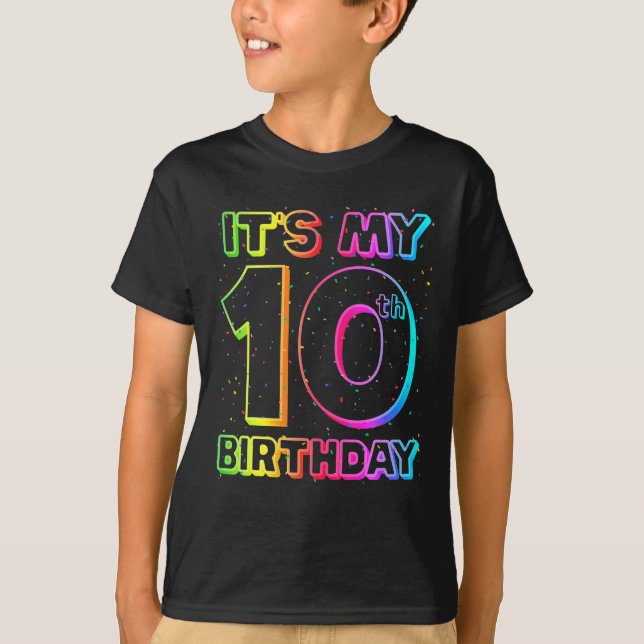 Det är min tionde födelsedag 10 år t shirt (Framsida)