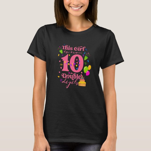 Det är min tionde födelsedag som den här flickan ä t shirt (Framsida)
