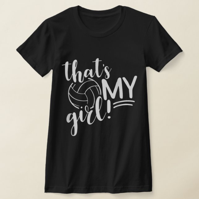 Det är min tjej Proud Volleyball Mamma Volleyball- T Shirt (Laydown)