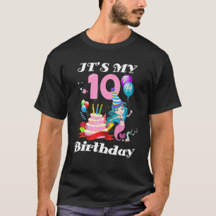 Det är min tredje födelsedag, 10 år gamla Sjöjungf T Shirt
