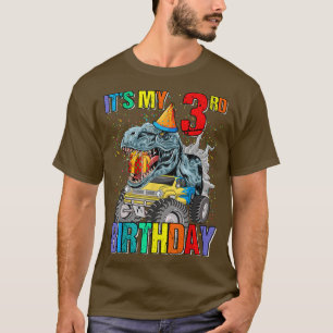 Det är min tredje födelsedag, Lastbil Dinosaur Boy T Shirt