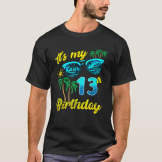 Det är min trettonde födelsedag Tropical Beach Sum T Shirt