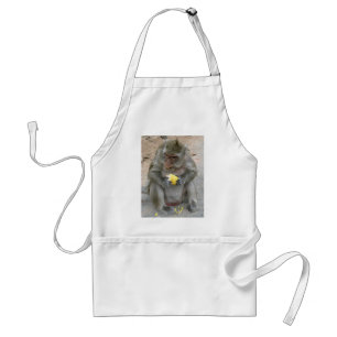 Det är min! .. Vild Thai Macaque Monkey Förkläde