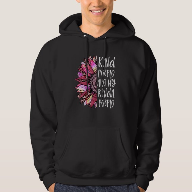 Det är mina Rosor som är mitt folk, leopard Sunf Hoodie (Framsida)