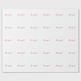 Det är minimalistiskt presentpapper för babyflicka