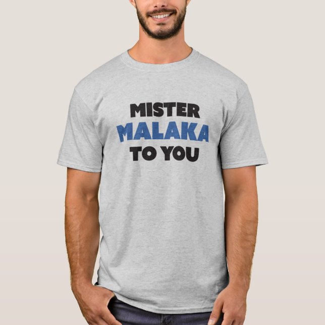 Det är MISTER Malaka. Lustigt grekiskt T Shirt (Framsida)