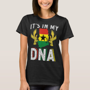 Det är mitt DNA Ghana Pride Flagga Roots Born Ghan T Shirt