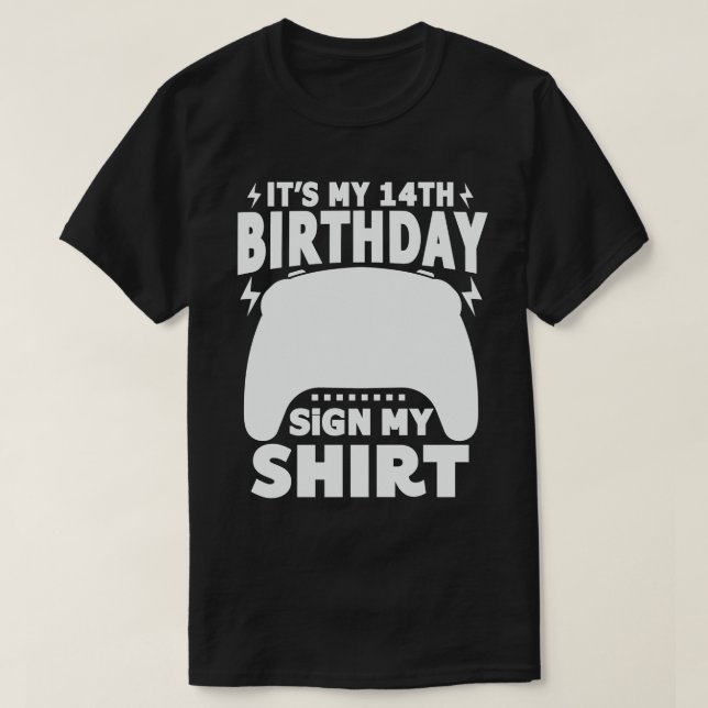 Det är mitt fjortonde födelsedagsskylt mitt skepp t shirt (Design framsida)