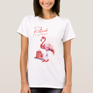 Det är mitt jobb att gå och handla! Rosa Flamingo T Shirt